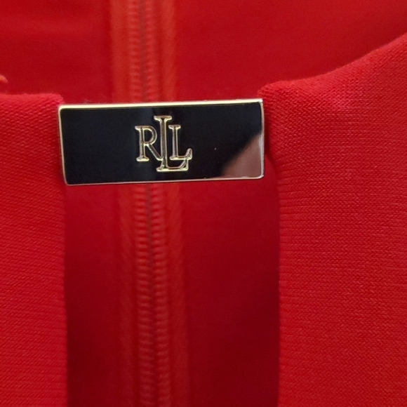 Lauren Ralph Lauren Red cocktail dress.. 10 - Picture 4 of 5